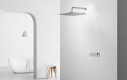 VBFF-Shower Head,rain shower head, 16 inch- Square Shower Head, 1.8 GPM Flow Rate, rainfall showerhead,VBFF10 (Brushed Nickel)