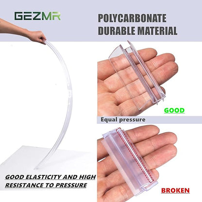 2-Pack Ultra Clear Shower Door Bottom Seal (1/4'' X 39'', Polycarbonate) Frameless Glass Shower Door Seal Strip Shower Door Sweep - Stop Shower Leaks and Create a Water Barrier
