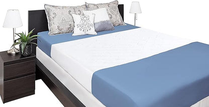 Washable Incontinence Bed Pad 36x60 – Soft, Absorbent & Waterproof Mattress Protector with Tuck-in Sides – Reusable Full/Queen Size Pads for Kids, Adults, Seniors & Pets