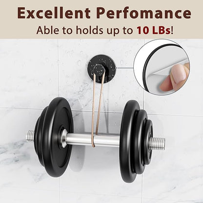 Towel Hooks for Bathroom Wall - Extra Sticky Stainless, Holds up to 12LB, Coat Hooks Wall Hooks, Adhesive Door Holder Hanger Shower Accessories, Matt Black Heavy Duty, 6 Pack