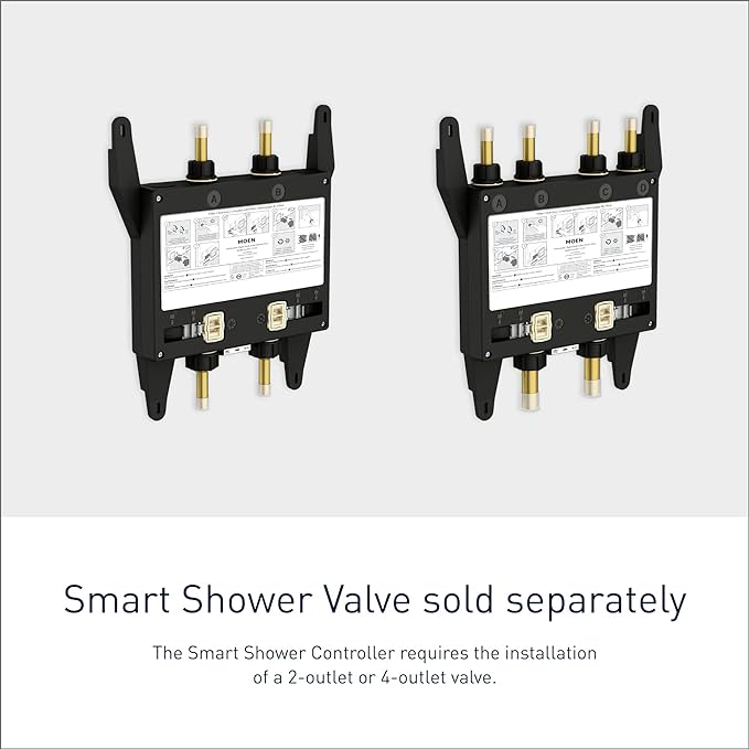 Moen Terra Beige Smart Shower 2-Outlet Digital Water System Controller for Thermostatic Shower Valve, TS3302TB