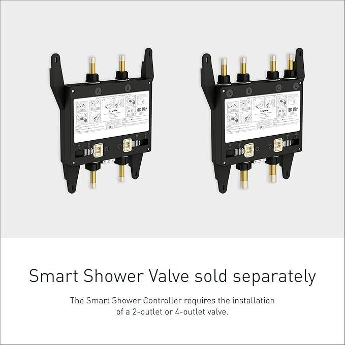 Moen Terra Beige Smart Shower 4-Outlet Digital Shower System Controller for Thermostatic Shower Valve, TS3304TB