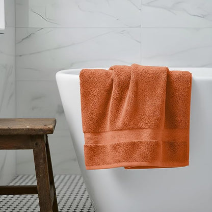Delara Organic Cotton Luxuriously Plush Bath Towel 10 Piece Set|GOTS & Oeko-TEX Certified|Premium Hotel Quality Towels|Feather Touch Technology|650 GSM Long Staple|Soft, Quick Dry & Ultra-Absorbent