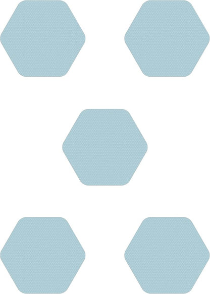 Kahuna Grip Bathtub Bath and Shower 5¼" Hexagon Non-Slip Traction Treads (Blue)