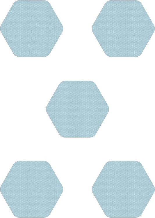 Kahuna Grip Bathtub Bath and Shower 5¼" Hexagon Non-Slip Traction Treads (Blue)