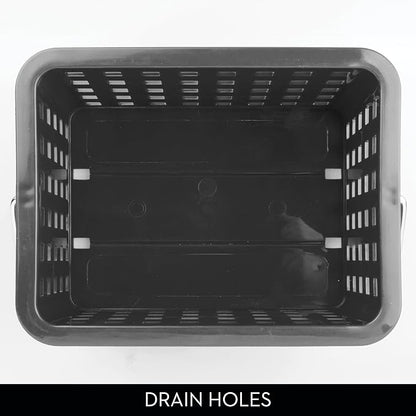iDesign Plastic Shower Caddy Basket with Handle for Bathroom or College Dorm - Gray - Made in USA