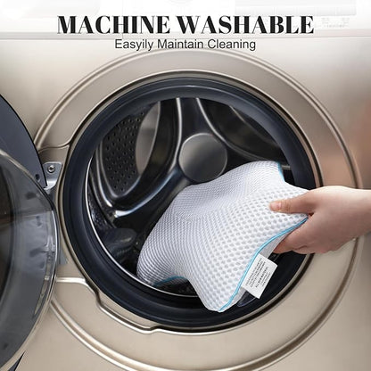 Non Slip Bath Pillow, Luxury Spa Bathtub Head & Neck Rest Support, Permeable Quick Drying Air Mesh Tub Pillow with 4 Large Suction Cups, Fits Any Tubs, Soft and Relaxing
