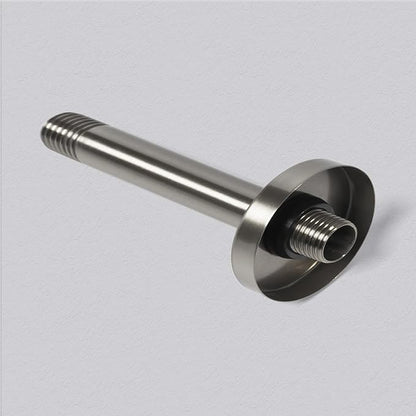 6 Inch Shower Arm with Flange, Ceiling Mounted Shower Head Extension Arm, 1/2 NPT Straight Arm for Rain Shower Head, Stainless Steel Shower Head Extension Replacement Pipe Arm, Brushed Nickel