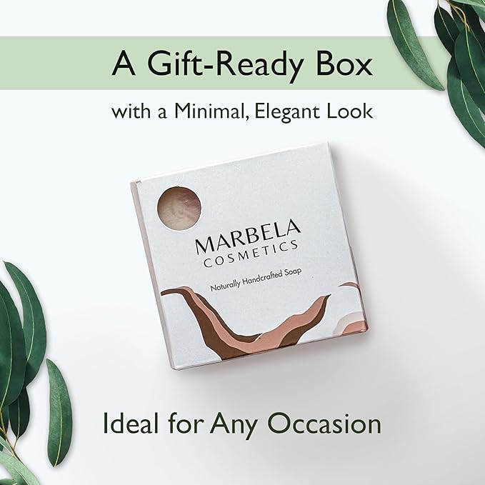 Marbela Cosmetics Wild Jasmine Handmade Soap Bar - Made in USA, Vegan Friendly, Palm Oil Free, Natural Bar Soap - Gentle Face & Body Soap for Daily Skin Care, Moisturizing & Nourishing - 3.5 oz