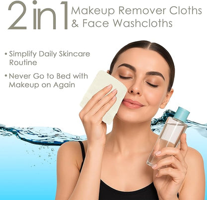 DAN RIVER 12-Pack Premium 100% Cotton Ivory Face Towels – Reusable Face Towel Set, Soft & Absorbent Washcloths for Bathroom & Body – Hand and Face Towels, 550 GSM (12x12 in)
