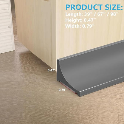 67Inch Shower Threshold Water Dam, Self-Adhesive Silicone Shower Barrier Water Stopper Shower Door Bottom Seal Strip Shower Splash Guard for Bathroom Kitchen Bathtub