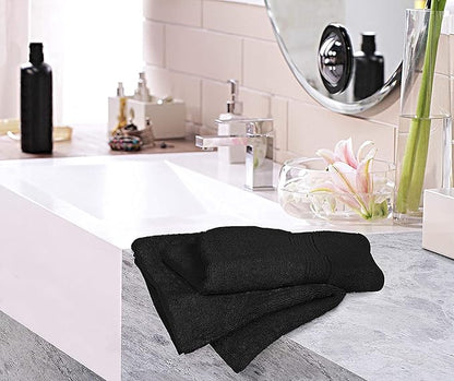 Utopia Towels 72 Pack Premium Hand Towels Set, (16 x 28 inches) 100% Ring Spun Cotton, Ultra Soft and Highly Absorbent 600GSM Towels for Bathroom, Gym, Shower, Hotel, and Spa (Black)