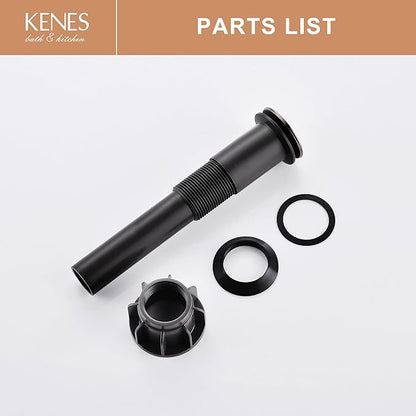 KENES Bathroom Vessel Sink Pop Up Drain Without Overflow Assembly, Lavatory Vanity Sink Drain Stopper,Anti-Clogging Drain Strainer, Brushed Nickel, KE-P300A