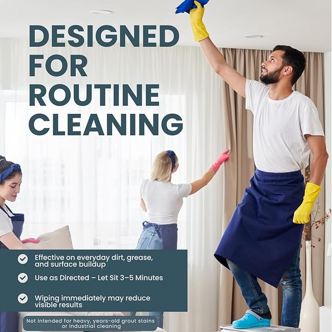 GFG Tile & Grout Cleaner Liquid - Multi-Surface Floor Cleaner for Bathroom, Kitchen, Tiles, Porcelain & Hardwood - Original Stain Remover with Plant-Based Ingredients, Grease & Dirt Fighter (1pc)