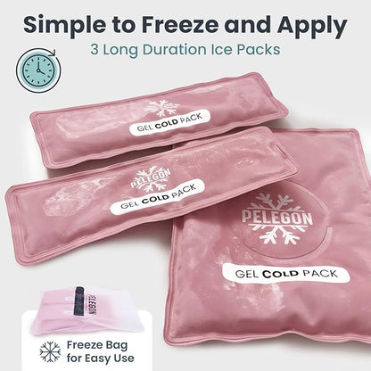 Knee Ice Pack Wrap (1 Pack) - Adjustable Ice Pack for Knees Surgery, Replacement, Arthritis Pain, ACL, Sports Injuries, Post Surgery, for Long Duration - 1 Pack (Pink)