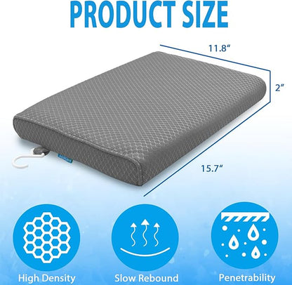 Shower Seat Cushion, Shower Chair Cushion for Transfer Benches in Bathtub, Cushion for Sauna, 3D Mesh Pad with Hook, Slip-Resistant, Design for Elderly, Senior, Handicap Disabled