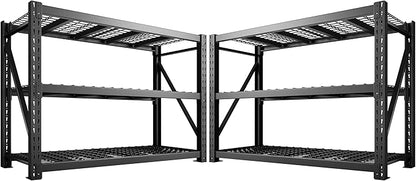 Bepatio 8250LBS Garage Shelving Heavy Duty Storage Shelves Industrial Metal Shelving Adjustable 3-Tier Shelves for Garage, Warehouse Basement Storage Room 24" D × 60" W × 66" H