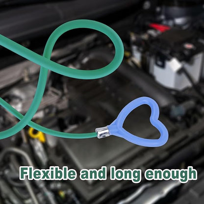 BOXOB 10 Pcs Car Sunroof Drain Cleaning Tool, 2 118in Flexible Long Pipe Cleaners with 4 Cleaning Brush 2 Syringe & Syringe Hose Heart Shaped Handle Soft Drain Brush for Auto Sunroof Wiper Hole