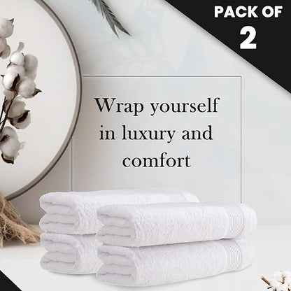 HALLEY Turkish Cotton Towels (Pack of 4) Bath Towels Super Soft Highly Absorbent 100% Cotton Towels for Bathroom and Kitchen for Mother’s Day (White)