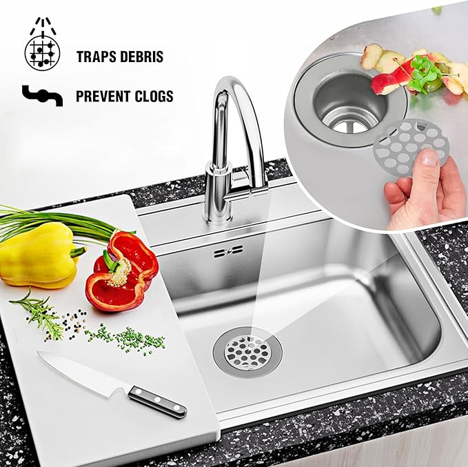Everflow Stainless Steel Duplex Sink Strainer (Pack of 2)