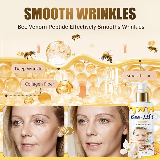 BeeLift Anti-Aging Firming Cream, 2025 New Professional Bee Venom Firm Face & Body Cream,Wrinkle Reducing, Skin Firming Rejuvenating, Restore Elasticity for All Skin Types