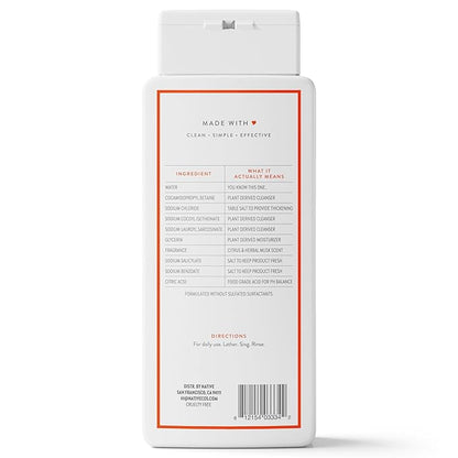 Native Body Wash Contains Naturally Derived Ingredients | For Women & Men, Sulfate, Paraben, & Dye Free Leaving Skin Soft and Hydrated | Citrus & Herbal Musk 18 oz