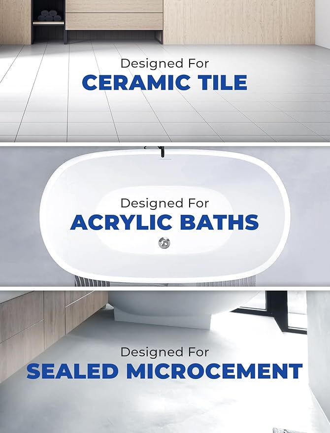 Anti-Slip Shower Stickers for Tub & Shower Floor — Original Clear Hex Non-Slip Bathtub Stickers, 24 Pack 3.25”, Micro-Pyramid Grip, Scraper Included, Easy Apply