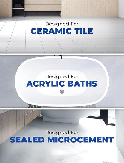 Anti-Slip Shower Stickers for Tub & Shower Floor — Original Clear Hex Non-Slip Bathtub Stickers, 24 Pack 3.25”, Micro-Pyramid Grip, Scraper Included, Easy Apply