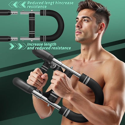 Twister Arm Trainer,40-120lbs Adjustable Chest Workout Equipment,Arm Chest Trainer for Men,Shoulder Muscle Training Portable Spring Resistance Detachable Home Fitness