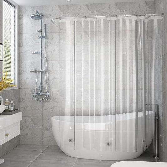 AooHome Extra Long Clear Shower Curtain Liner, 8 Gauge Eva Heavy Duty Classic Shower Liner with Hooks, Bottom Magnets, Water Repellent, Rust Proof Grommets, 72x86 Inches