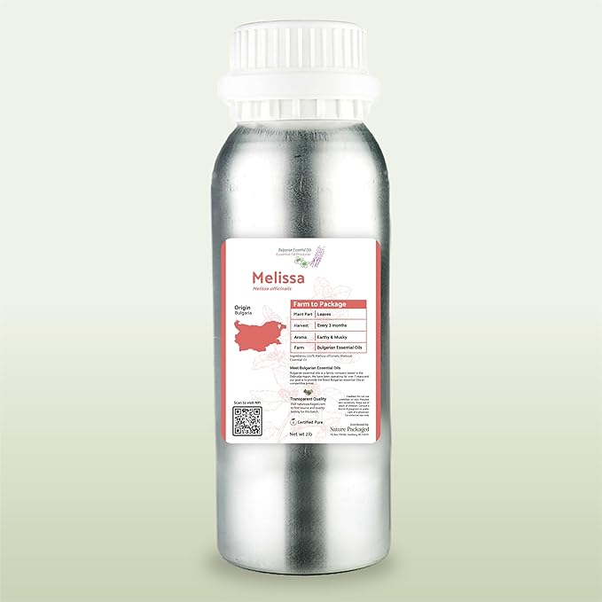 Melissa Essential Oil - Direct from Bulgarian Essential Oils in Bulgaria - Pure Essential Oil for Diffusers and Aromatherapy | 100% Pure Therapeutic Grade (2LBS)