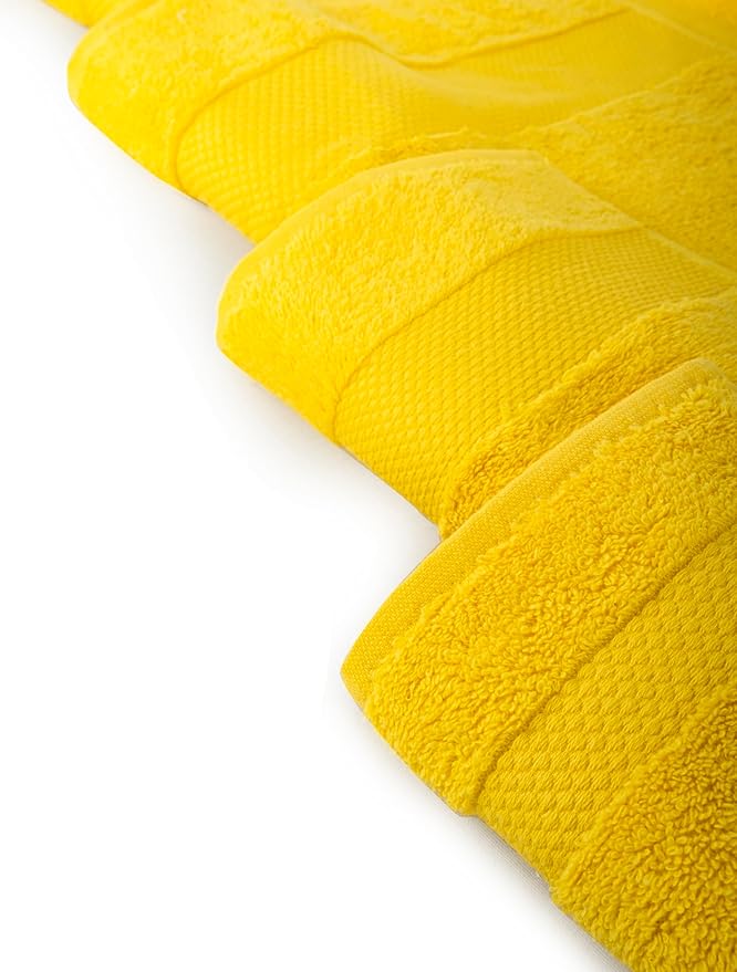 Hencely Bath Sheet Set of 2-(35x64 Inches)-Luxury Extra Large Oversized Towels, 100% Cotton - Quick Dry, Highly Absorbent, Super Soft - Ideal for Spa, Hotel, Bathroom - (Bath Sheets 2 Pack, Yellow)
