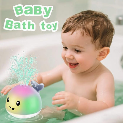 Bath Toys for Kids Ages 1-3 - Toddler Christmas Stocking Stuffers, 1 2 3 Year Old Boys Girls Gifts Whale Bath Toy Sprinkler, Light Up Baby Bath Toys, Bathtub Pool Water Infant Toy 6-12-18 Months