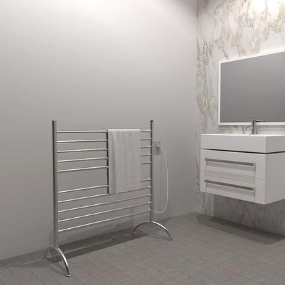 Amba Solo 33" Freestanding 10 Bar Towel Warmer in Brushed