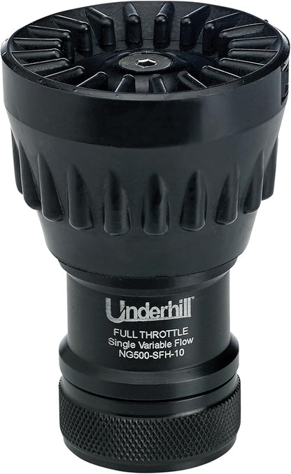 Underhill Garden Water Hose Nozzle Sprayer Jet Attachment, Heavy-Duty Metal and Rubber, Adjustable, Magnum UltraMax Premium Plus Series 3/4" High Flow Full Throttle, NG500-SFH-75