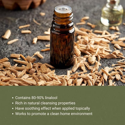 Ho Wood Essential Oil Direct from Malagassi - Ho Wood Essential Oil for Diffusers, Candle-Making, Soap-Making, Aromatherapy, for Skin and Hair (8oz)