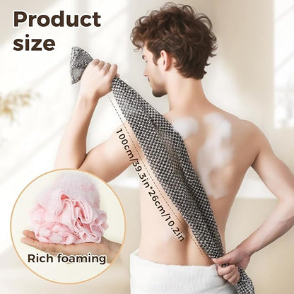 3PCS Exfoliating Shower Towel,2026 New Premium Scrub Wash Back Bath Cloth for Body Face,Exfoliating Washcloth Back Body Scrubber for Home（#Grid）