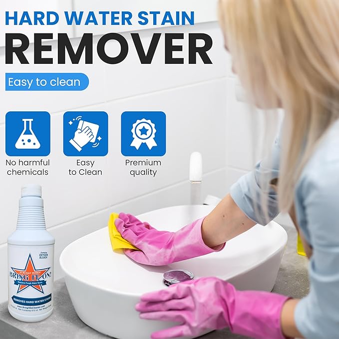 BRING IT ON! CLEANER 32 Ounce Bathroom Cleaning Set | Protect Shield Water Repellent 16 Ounce | Ultimate Hard Surface Cleaner and Polish 16 Ounce