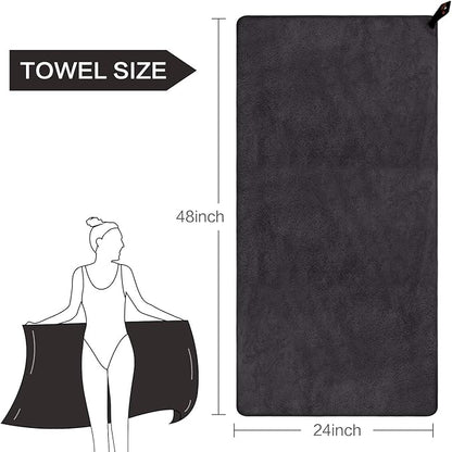 SUNLAND Microfiber Gym Bath Towel Ultra Soft Travel Camping Towel Super Absorbent Swimming Sport Towels for Adults and Children