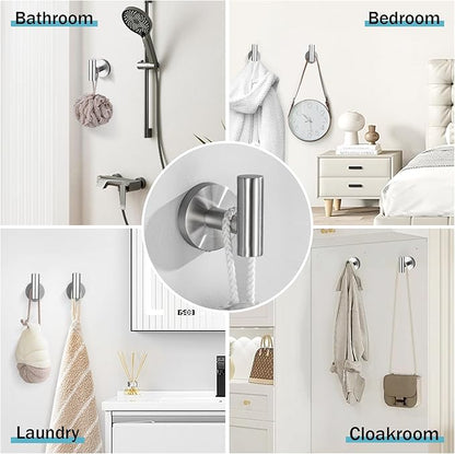 Bathroom Hardware Set, 4-Piece Towel Bar Set Brushed Nickel Towel Holder Set Includes 19.68 in Towel Bar,Toilet Paper Holder,Towel Ring and Towel Hook Wall Mount Bathroom Accessories Set