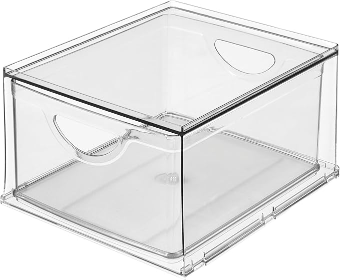 iDesign Clear Plastic Storage Drawer, Stackable Organizer for Bathroom Counter, Vanity, or Under-Sink