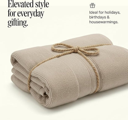 Preston Lane Douro Bath Mat – 100% Cotton, Plush & Absorbent Quick-Dry Bathroom Rug – Hotel-Quality Floor Mat for Shower or Tub, Made in Portugal, Clay