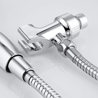 2PCS Universal Shower Head Holder, Adjustable Arm Mount Bracket, Brass Swivel Ball Adapter - Chrome