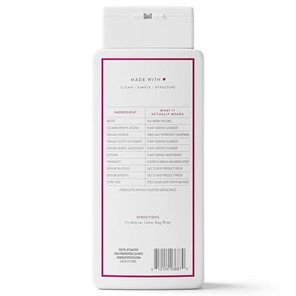 Native Body Wash Contains Naturally Derived Ingredients | For Women & Men, Sulfate, Paraben, & Dye Free Leaving Skin Soft and Hydrating | Cherry & Vanilla Macaron 18 oz