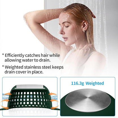 Shower Drain Hair Catcher Bathtub Drain Cover Shower Protector for Pop-Up & Regular Drains