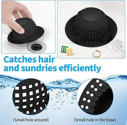Shower Drain Hair Catcher Bathtub Drain Cover Shower Protector for Pop-Up & Regular Drains