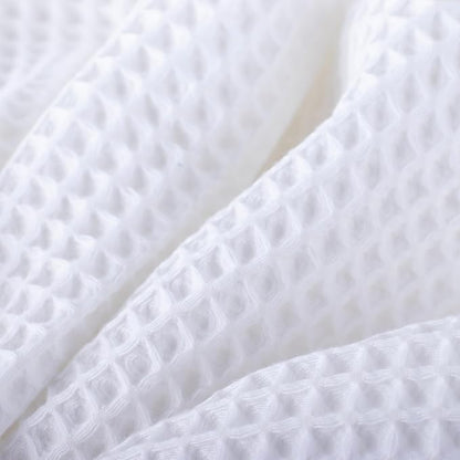 PÜSKÜL Organic Waffle Hand & Kitchen Towel 100% Turkish Cotton Set of 3 White - Premium Hotel Quality, Soft, Quick-Dry, Absorbent, Lint-Free Hand Towels 32X16 Inches (3, White)