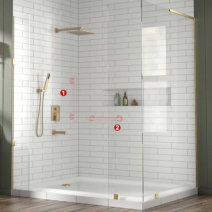 Lava Odoro Shower Grab Bar, Modern Stainless Steel Handicap Grab Bar for Bathtubs and Showers, Shower Safety Bar for Seniors Disabled, ADA-Compliant (Champagne Gold, 24 Inch)