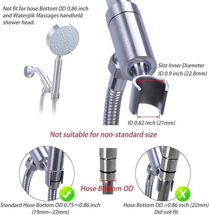 Shower Head Holder,Adjustable Handheld Shower Wand bracket, Hand held Showerhead Holder