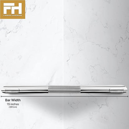 Shower Foot Rest, Corner Shower Bar for Shaving Legs, Wall Mounted Hotel Shower Foot Ledge, Brass Bar Bathroom Foot Step (Polished Chrome)